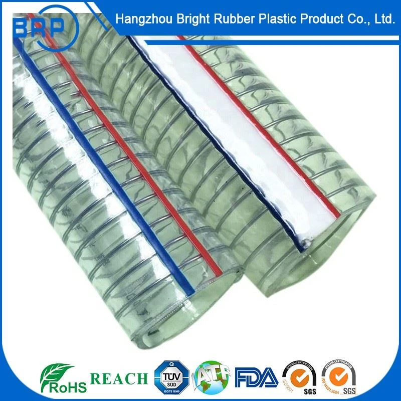 Spiral Flexible Pipe PVC Plastic Steel Wire Reinforced Hose high quality